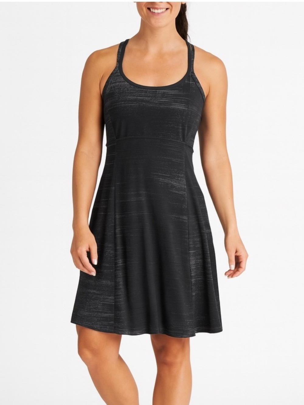 The North Face Heather Gray Black Hiking Gorpcore Empower Dress Sz L